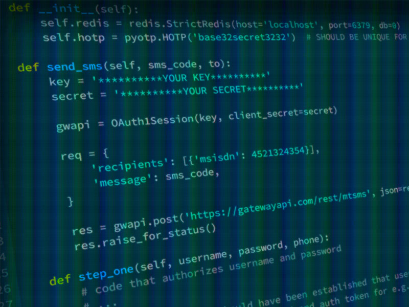 Two-Factor Login With One-Time SMS Code