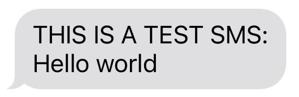 trial mode, test sms