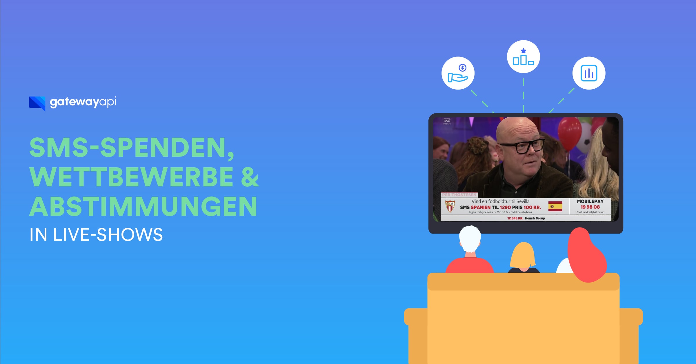 SMS-Spenden, SMS-Umfragen und SMS-Wettbewerbe während Live-TV-Shows