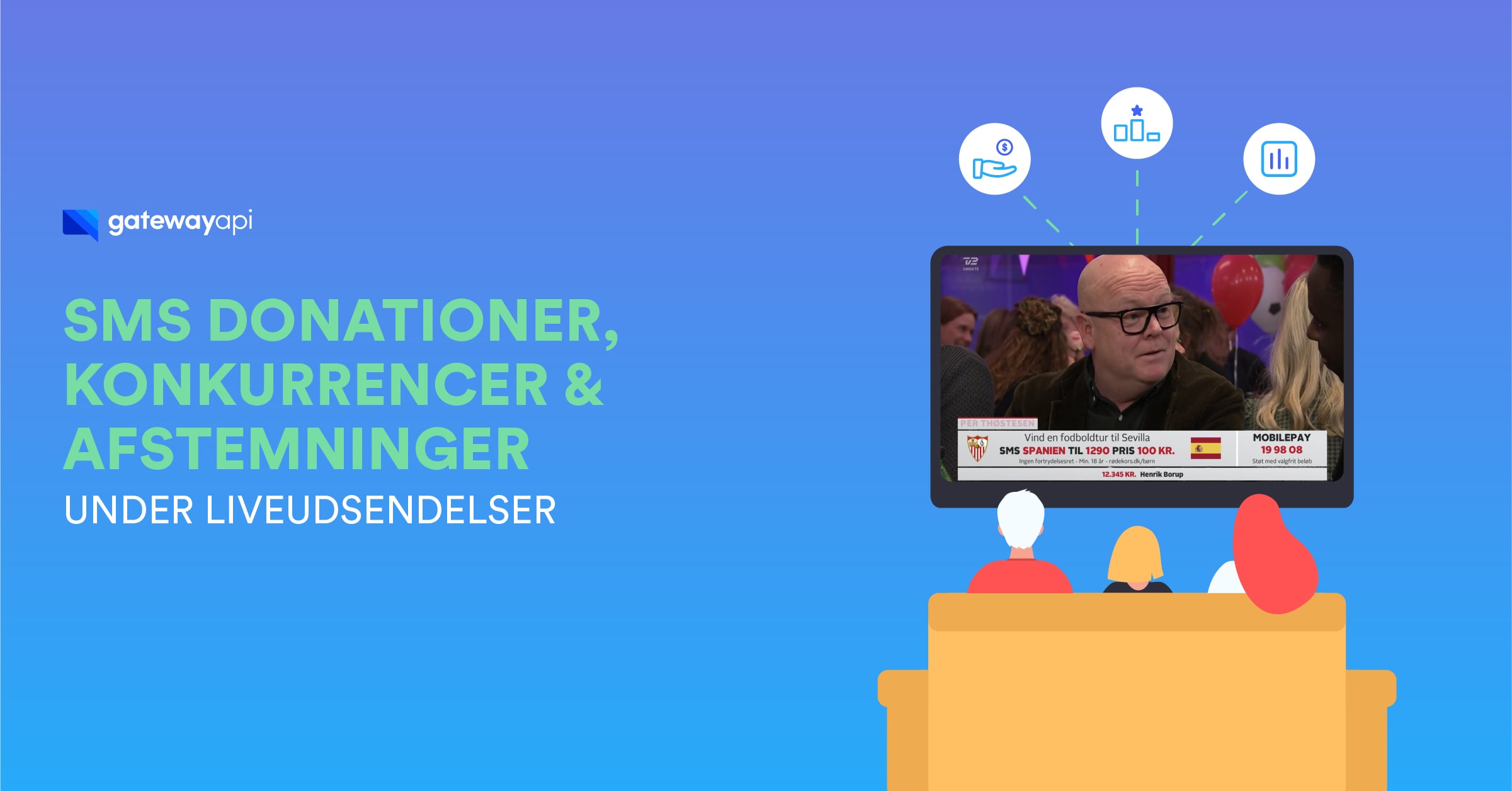 Brug af SMS donationer, SMS konkurrencer og SMS afstemninger ved liveudsendelser